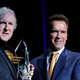 James Cameron and Arnold Schwarzenegger at the Santa Barbara International Film Festival in 2010. (Michael Buckner/Getty Images)